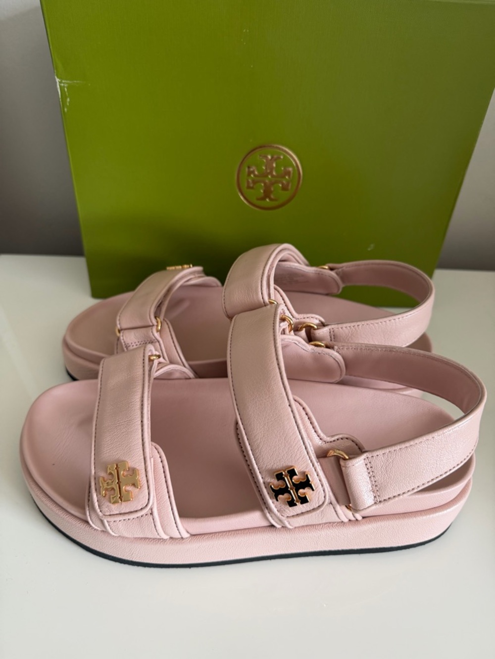 NIB Tory Burch Size 8 Kira Sport Sandal - Shell Pink 144328 - Picture 5 of 7